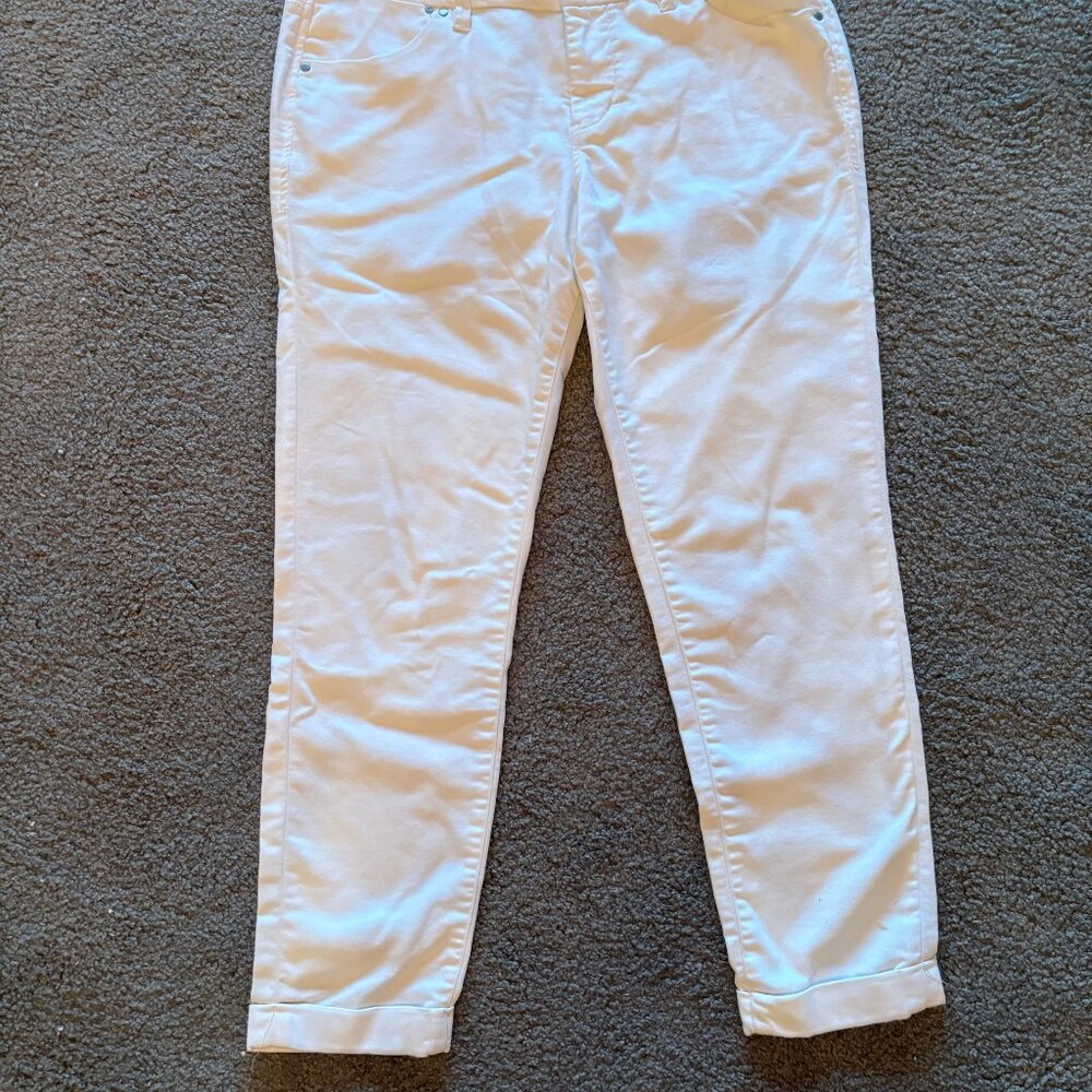JAG White Slim Ankle Jeans Size 10 Stretch Denim Low Rise